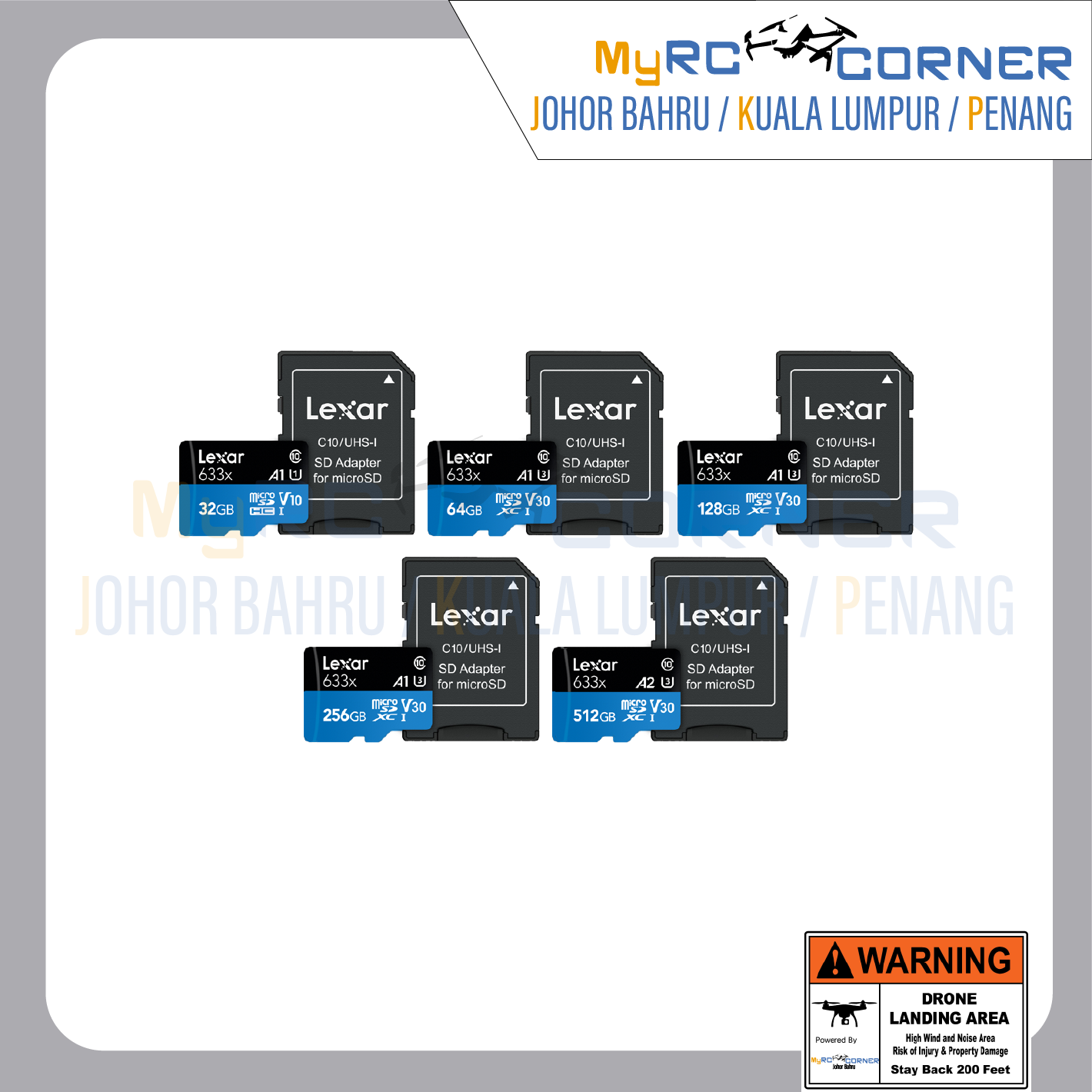 Lexar® High-Performance 633x microSDHC™/ microSDXC™ UHS-I Card BLUE Series (32GB/64GB/128GB/256GB)