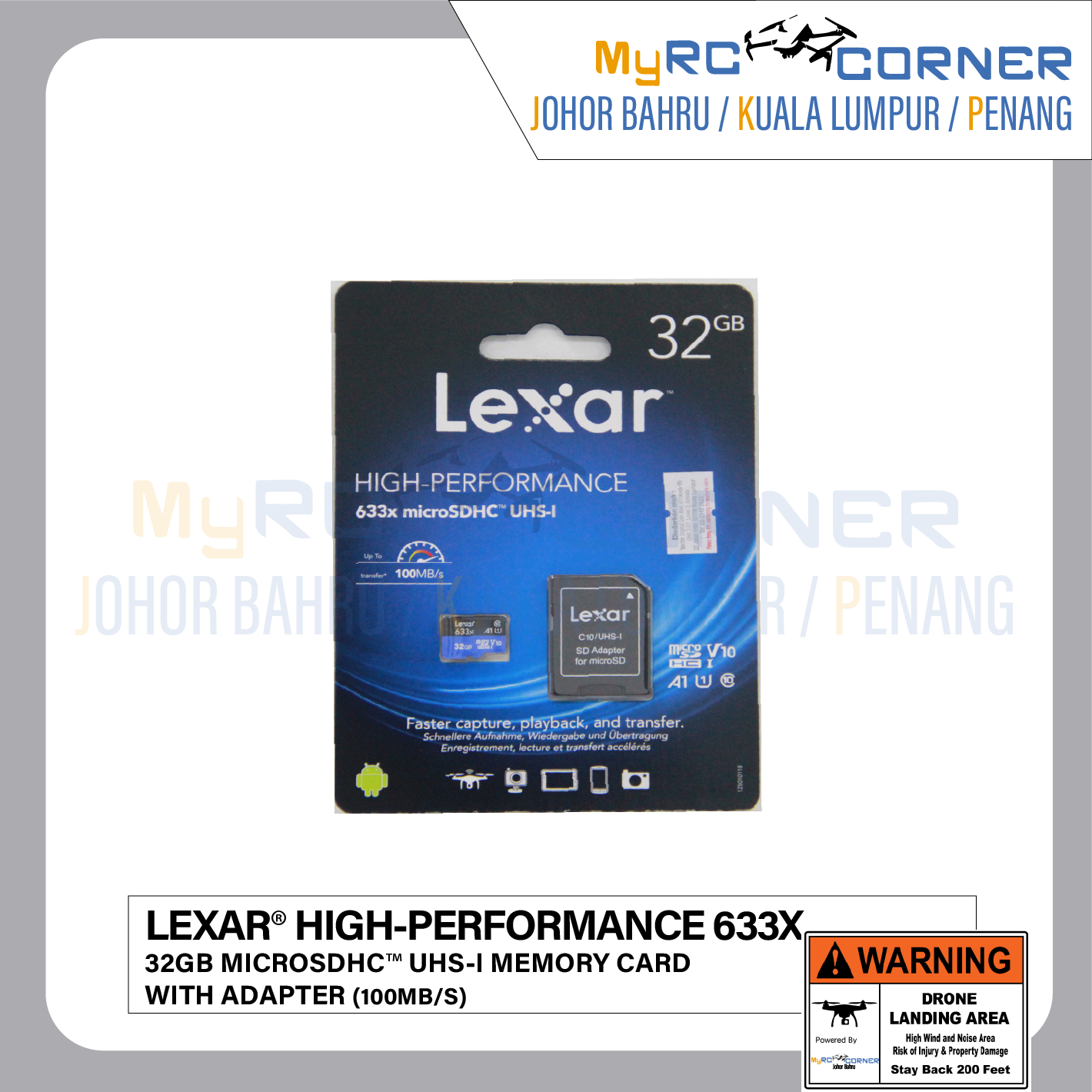 Lexar® High-Performance 633x microSDHC™/ microSDXC™ UHS-I Card BLUE Series (32GB/64GB/128GB/256GB)