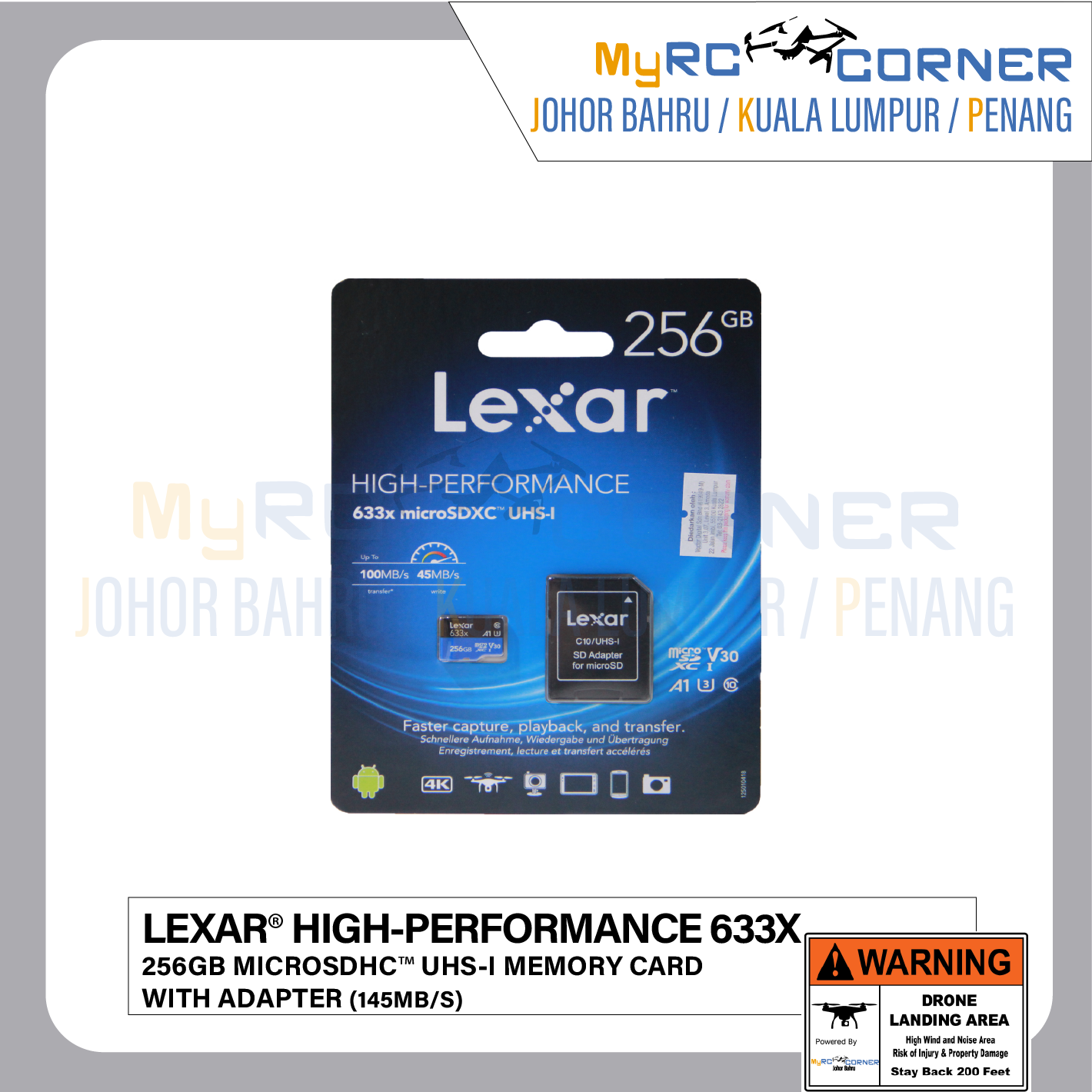 Lexar® High-Performance 633x microSDHC™/ microSDXC™ UHS-I Card BLUE Series (32GB/64GB/128GB/256GB)