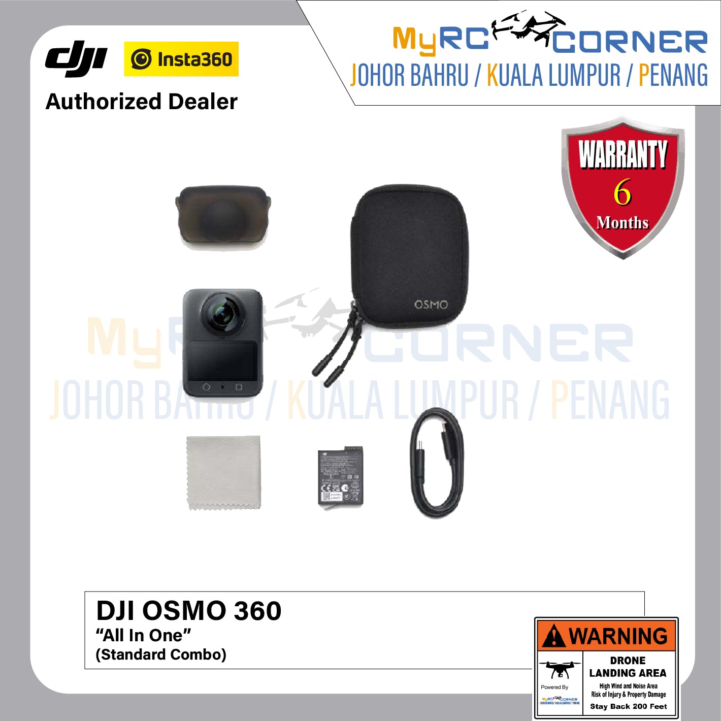 DJI OSMO 360 1'' Inch 360° Action Camera (Official Product Warranty)