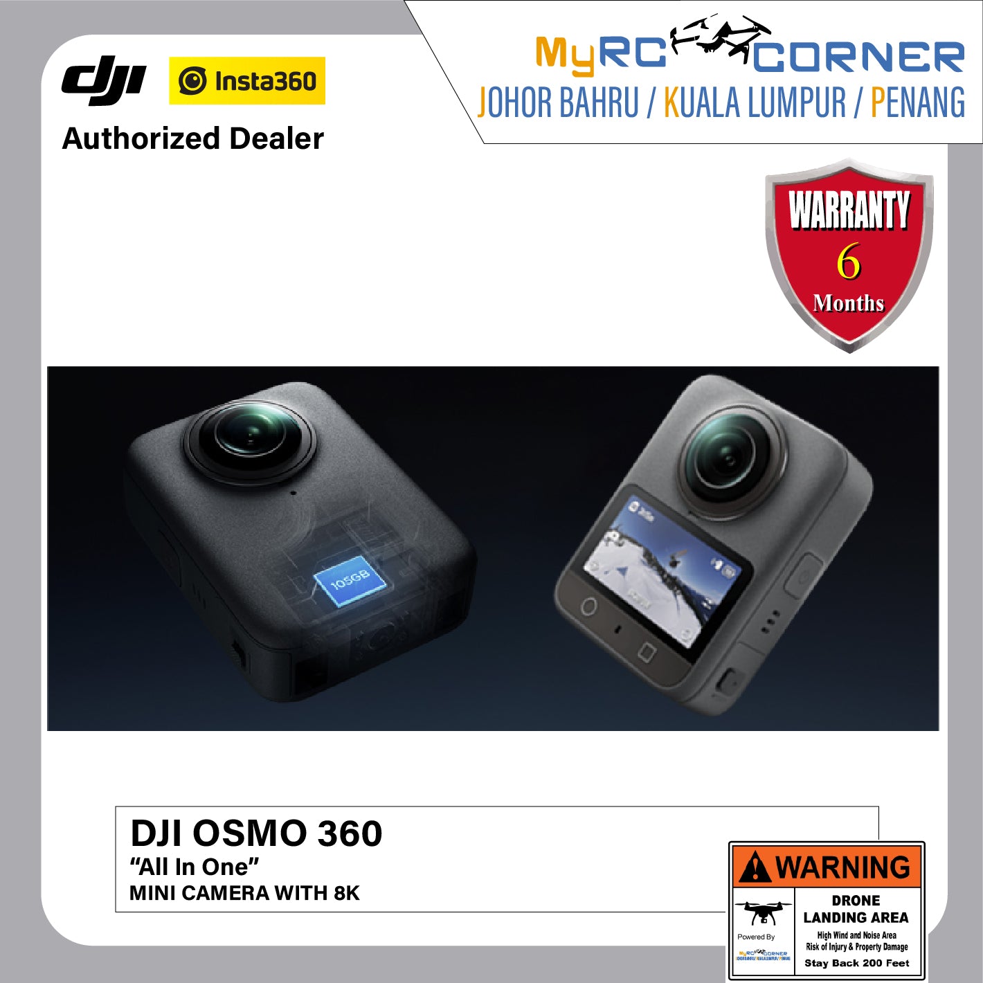 DJI OSMO 360 - 1'' Inch 360° Action Camera (Official Product & Warranty)
