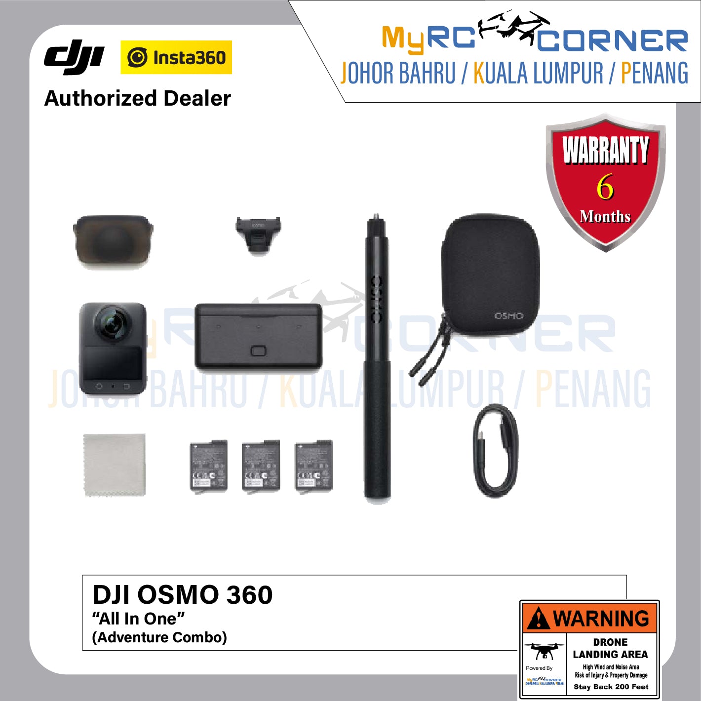 DJI OSMO 360 - 1'' Inch 360° Action Camera (Official Product & Warranty)