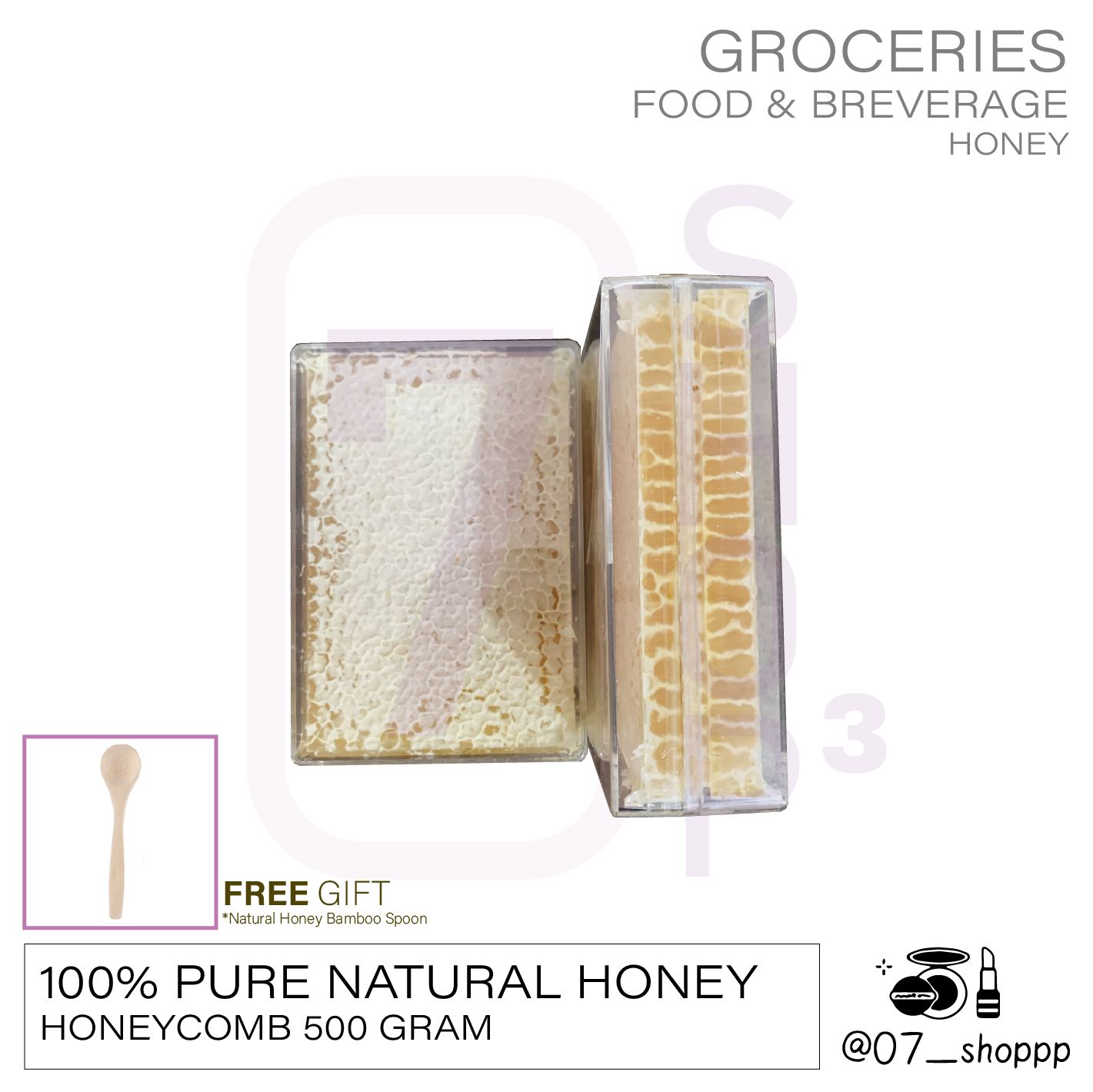 【READY STOCK🐝🍯】100% Pure Natural Honey Comb Honeycomb | 100% Asli Madu Sarang Lebah | 100% 纯天然蜂蜜蜂巢蜜