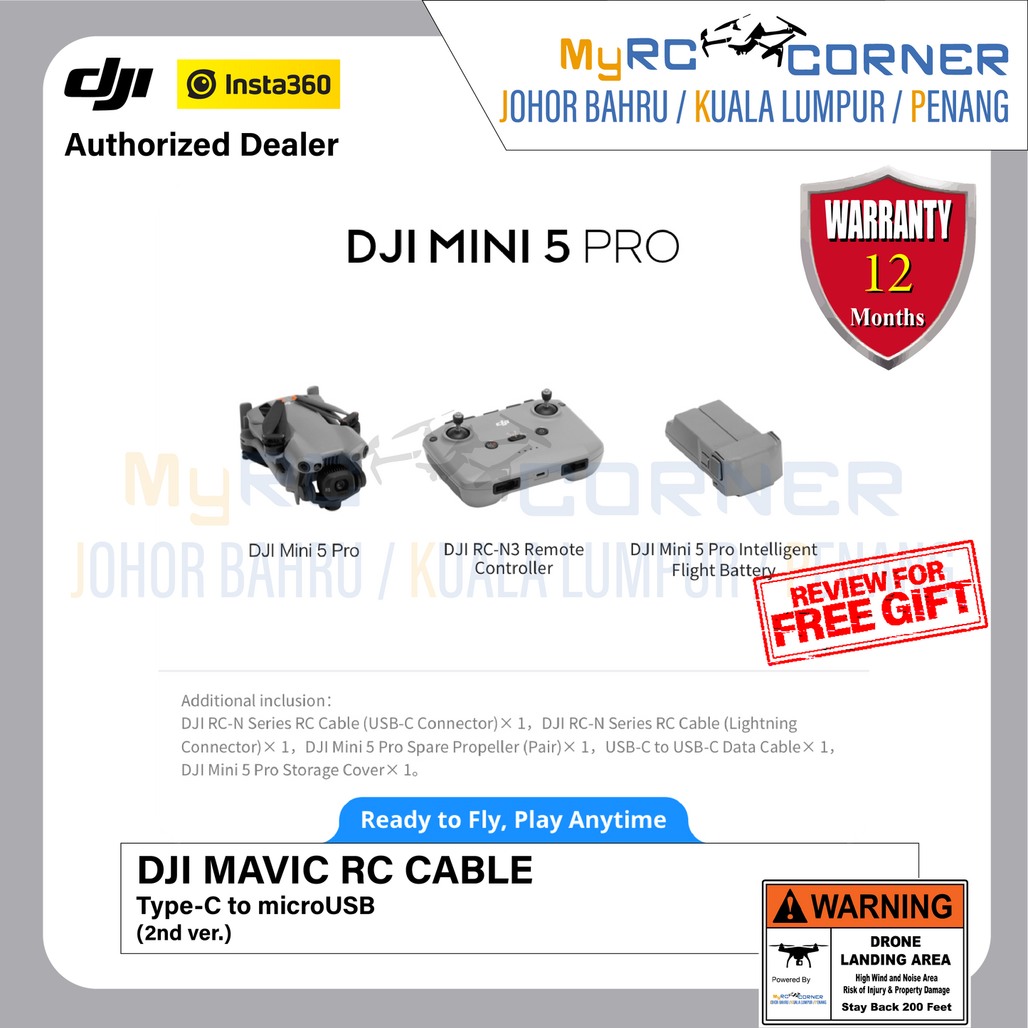 DJI MINI 5 PRO - ALL-IN-ONE 1-INCH LARGE CMOS MINI CAMERA DRONE