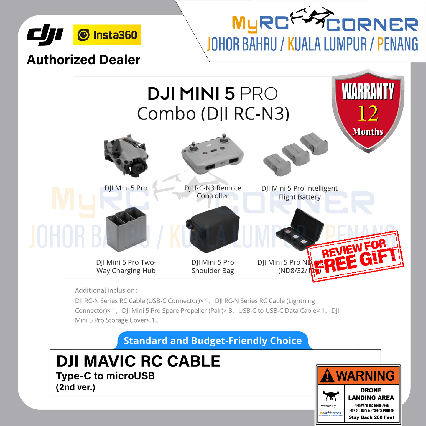DJI MINI 5 PRO - ALL-IN-ONE 1-INCH LARGE CMOS MINI CAMERA DRONE