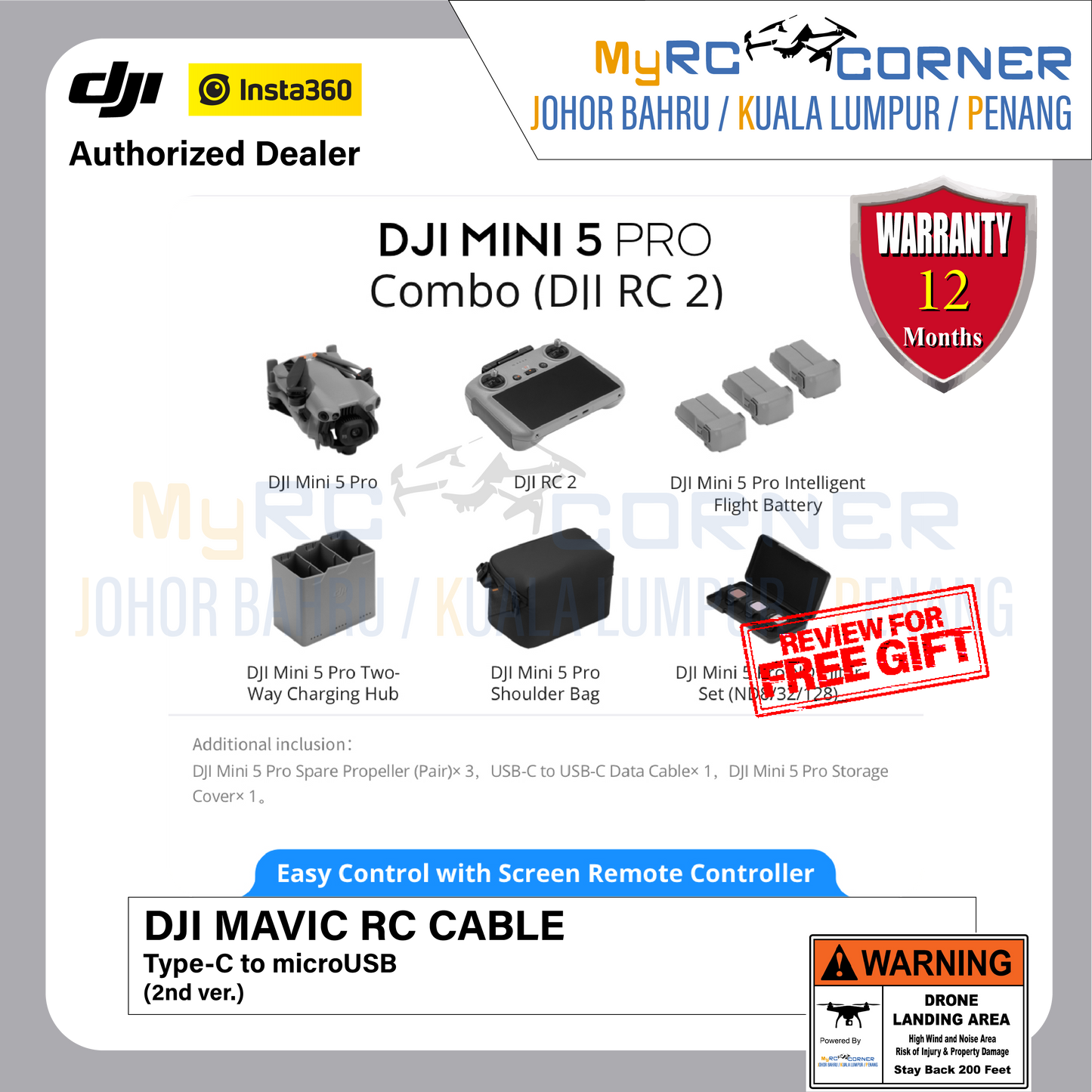 DJI MINI 5 PRO - ALL-IN-ONE 1-INCH LARGE CMOS MINI CAMERA DRONE
