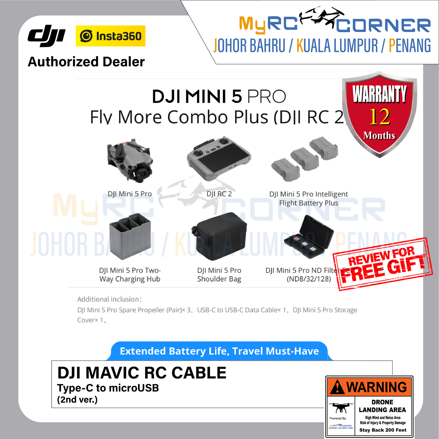 DJI MINI 5 PRO - ALL-IN-ONE 1-INCH LARGE CMOS MINI CAMERA DRONE