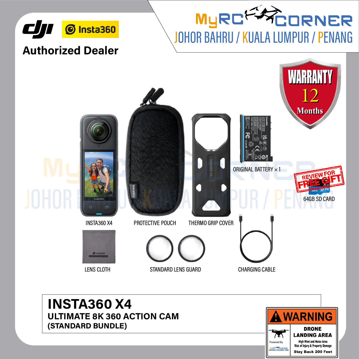 Insta360 X5 / X4 / X3 / One X2 - Waterproof Flagship 8K 360º Action Camera(Official Product & Warranty)