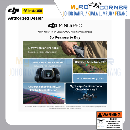 DJI MINI 5 PRO - ALL-IN-ONE 1-INCH LARGE CMOS MINI CAMERA DRONE