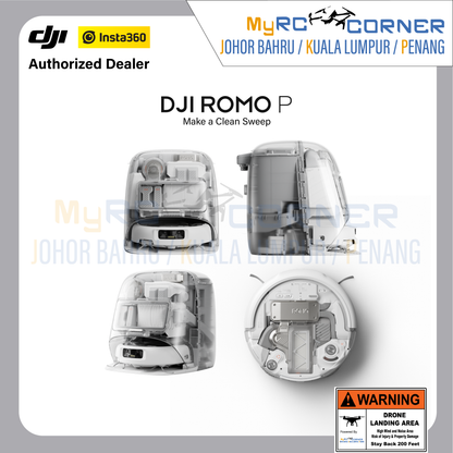 DJI ROMO P/A/S (Water Tank Version) - Flagship Robot Vacuum With Advanced Sensing