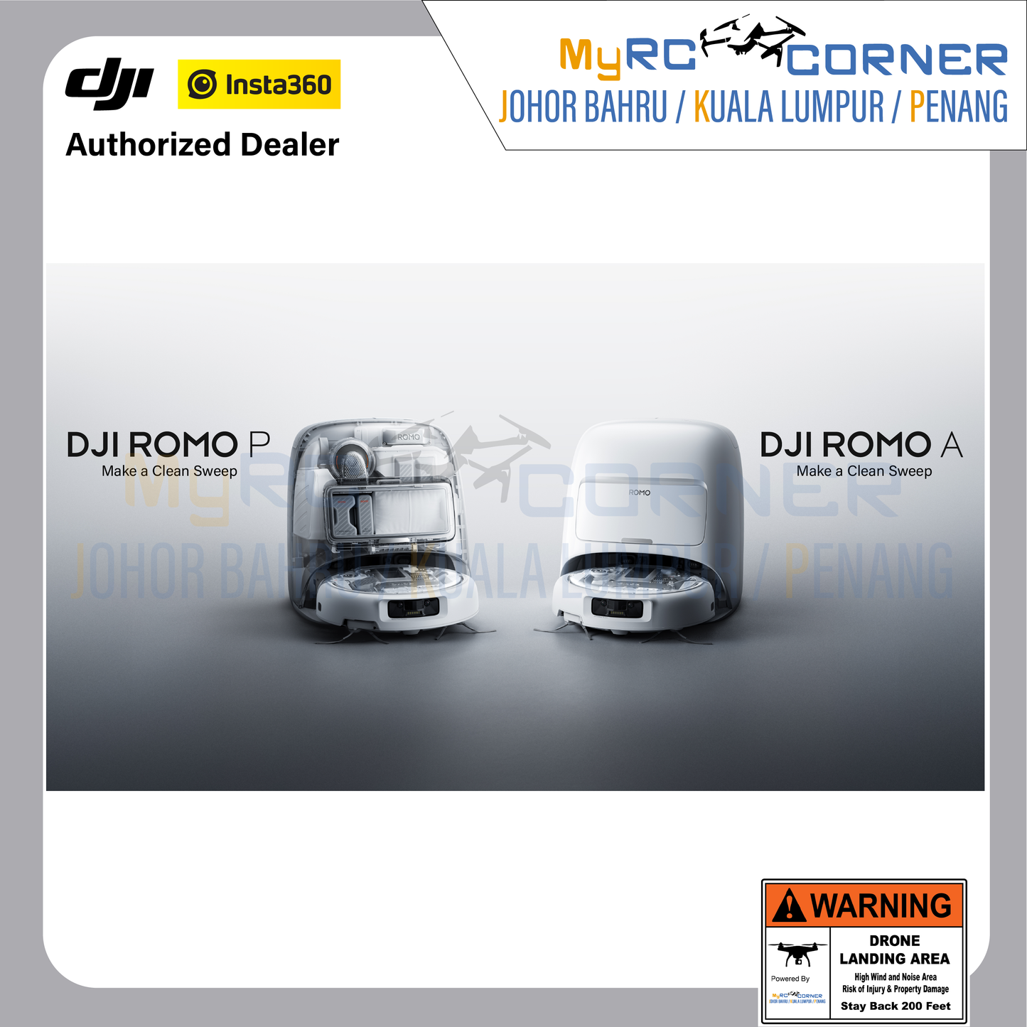 DJI ROMO P/A/S (Water Tank Version) - Flagship Robot Vacuum With Advanced Sensing