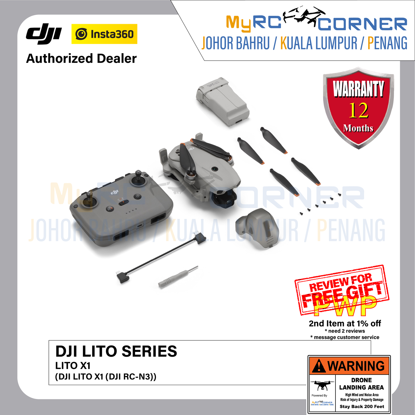 DJI Lito X1/1 - Beginner-Friendly Camera Drones