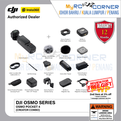 DJI Osmo Pocket 4 - 1" CMOS Pocket Gimbal Camera