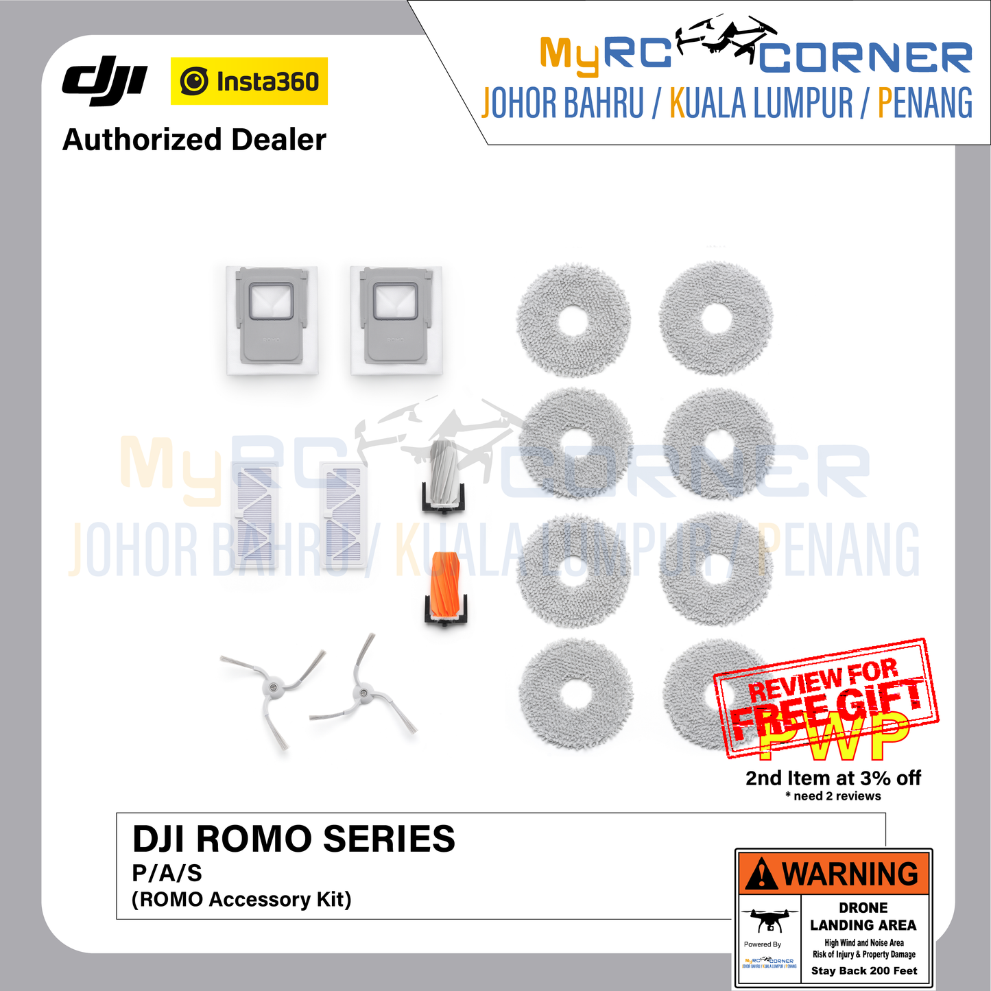 DJI ROMO P/A/S (Water Tank Version) - Flagship Robot Vacuum With Advanced Sensing