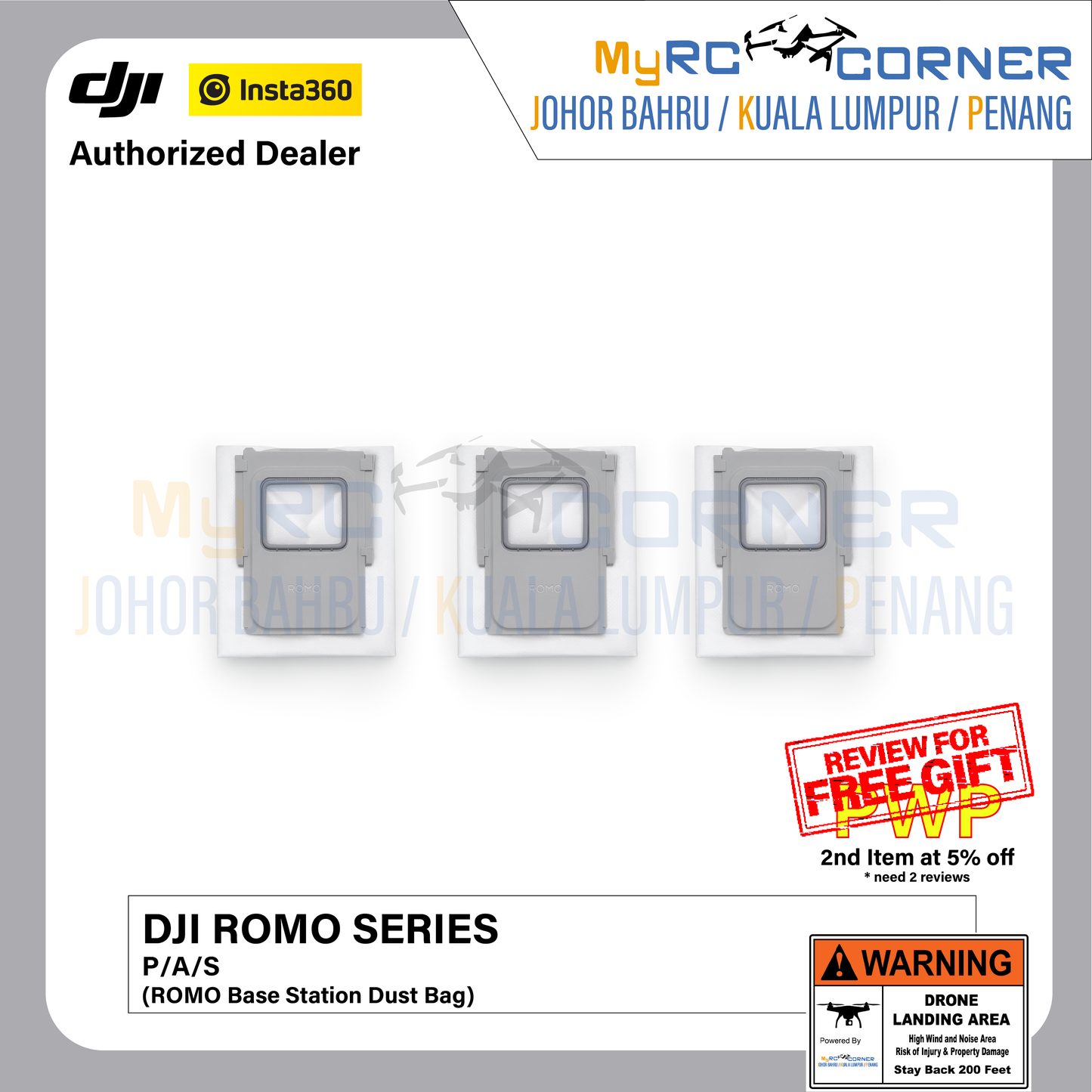 DJI ROMO P/A/S (Water Tank Version) - Flagship Robot Vacuum With Advanced Sensing