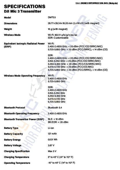 DJI MIC 3 - ADVANCED MINI WIRELESS MICROPHONE