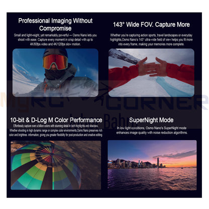 DJI OSMO NANO - Hand Free 4K Action Camera
