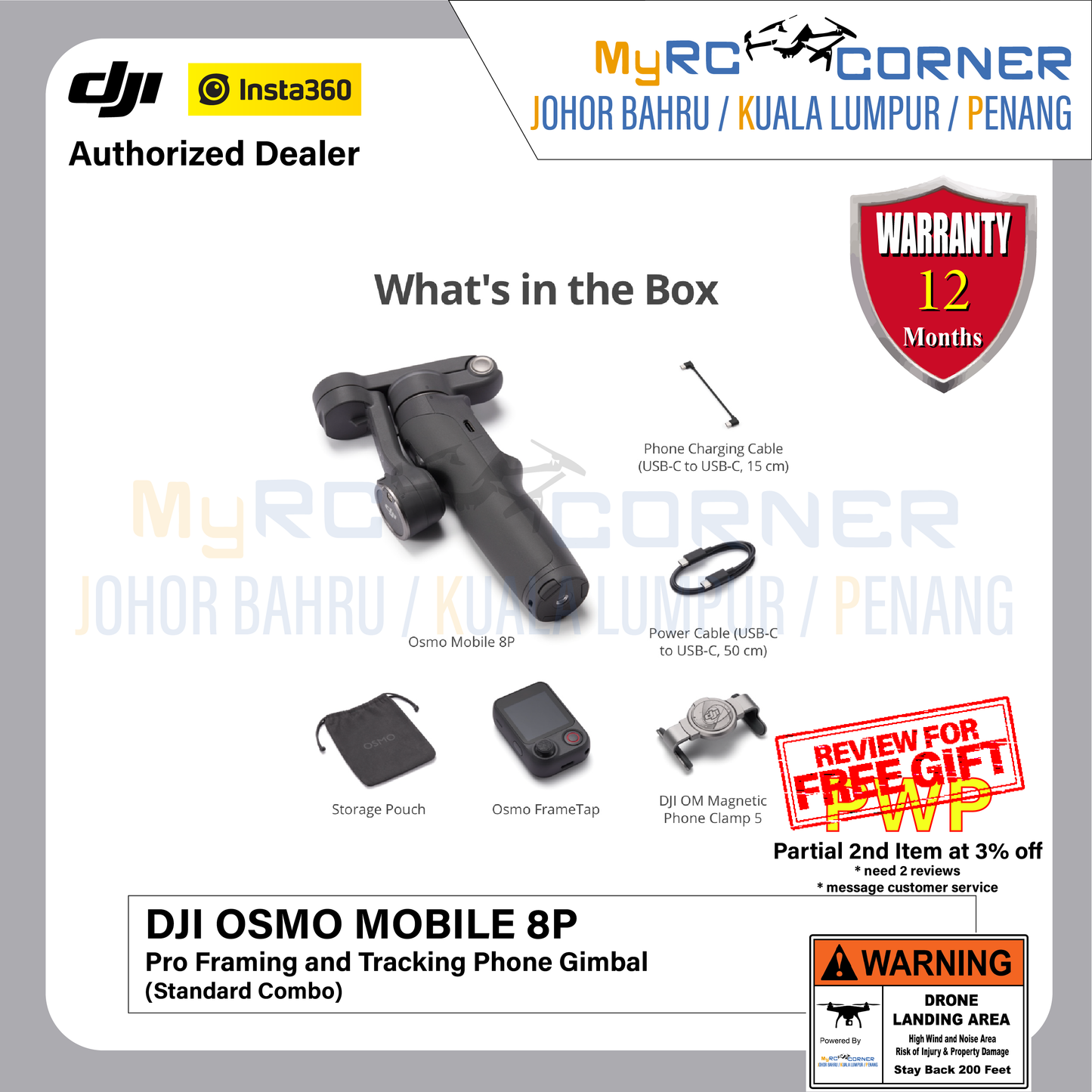 DJI Osmo Mobile 8P – Pro Framing and Tracking Phone Gimbal