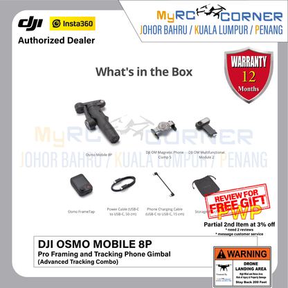 DJI Osmo Mobile 8P – Pro Framing and Tracking Phone Gimbal