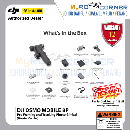 DJI Osmo Mobile 8P – Pro Framing and Tracking Phone Gimbal