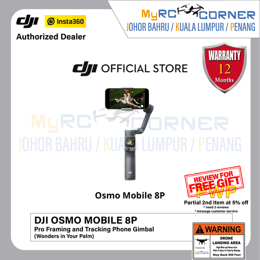 DJI Osmo Mobile 8P – Pro Framing and Tracking Phone Gimbal
