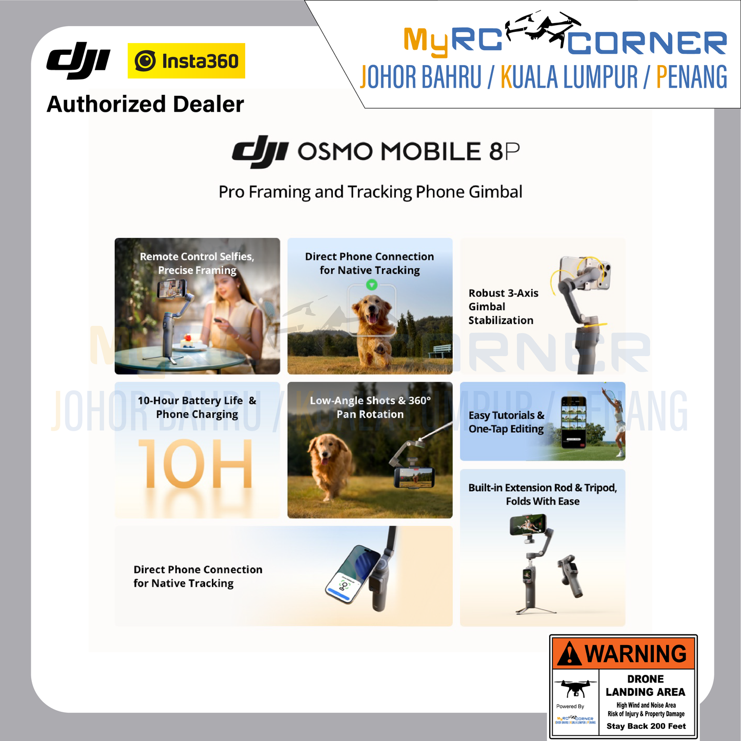 DJI Osmo Mobile 8P – Pro Framing and Tracking Phone Gimbal