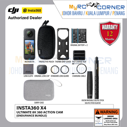 Insta360 X5 / X4 / X3 / One X2 - Waterproof Flagship 8K 360º Action Camera（Official Product & Warranty）