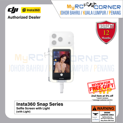 Insta360 Snap - Selfie Screen with Light | Co-developed with AMIRO