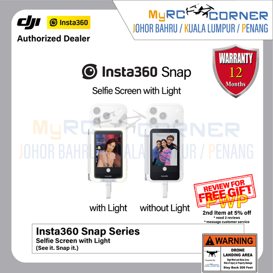 Insta360 Snap - Selfie Screen with Light | Co-developed with AMIRO